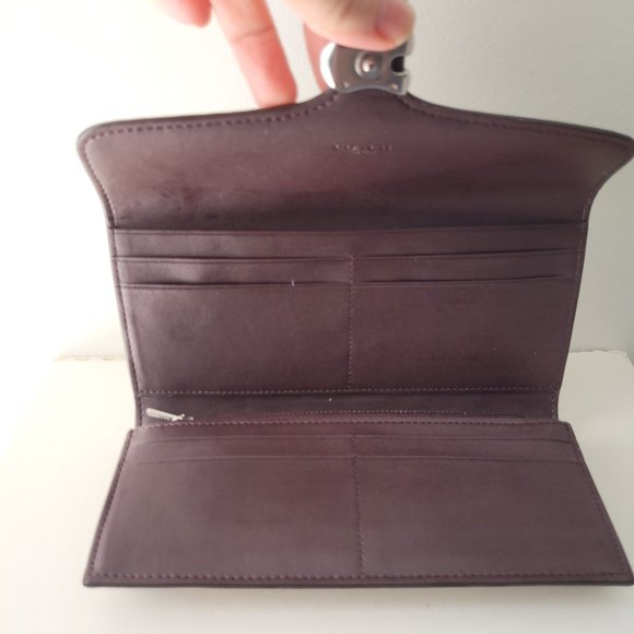 $128 *NWT* COACH Taupe LARGE Leather Wallet